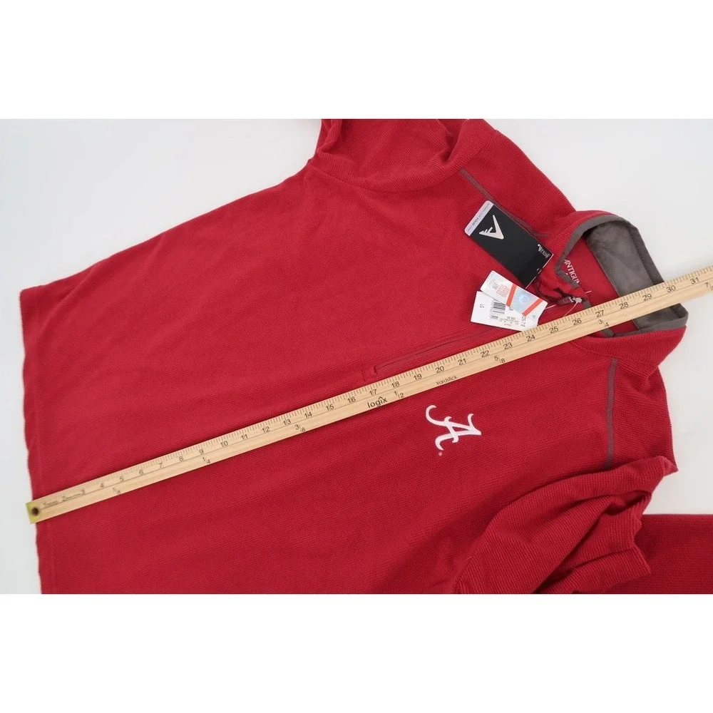 Alabama Crimson Tide Antigua Pullover Mens Large Red Glacier 1/4 Zip Jacket New